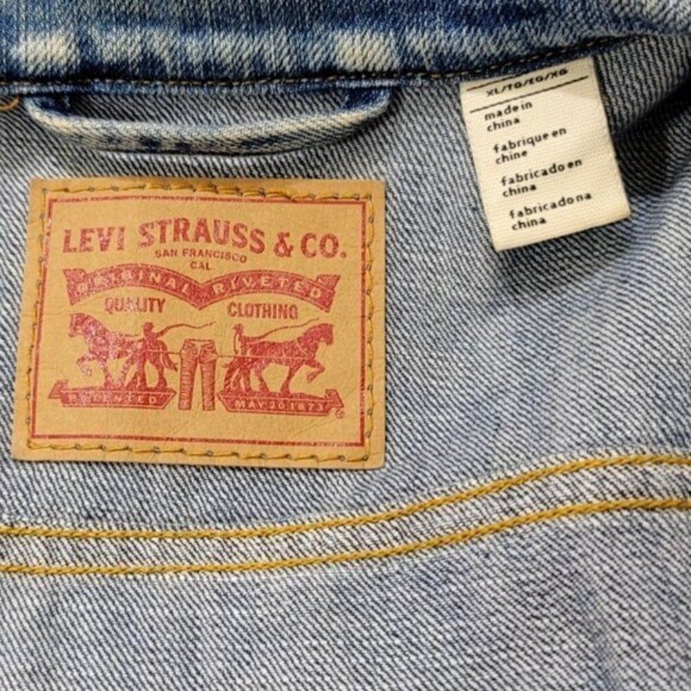 Vintage Levi's Denim Trucker Jacket XL Jean Blue XL - Picture 9 of 13
